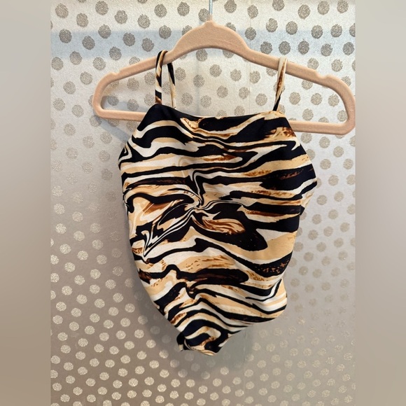 Skatie Other - Skatie Kids Swim One Piece - Black and Tan